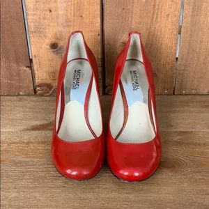 MICHAEL Michael Kors Size 8 Red Pump 3.5 inch heel